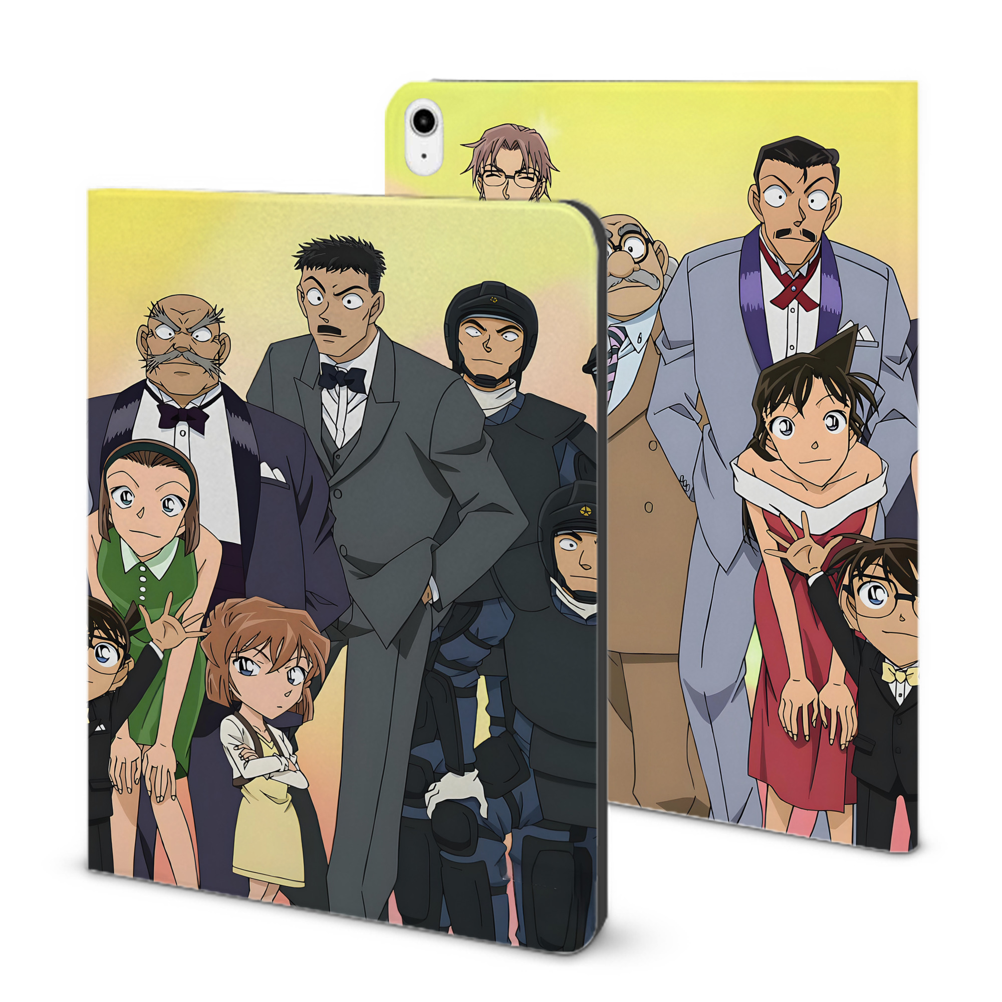 （画像用） 名探偵コナン Detective Conan IPadケース ペンホルダー付き ブックスタイルデザイン